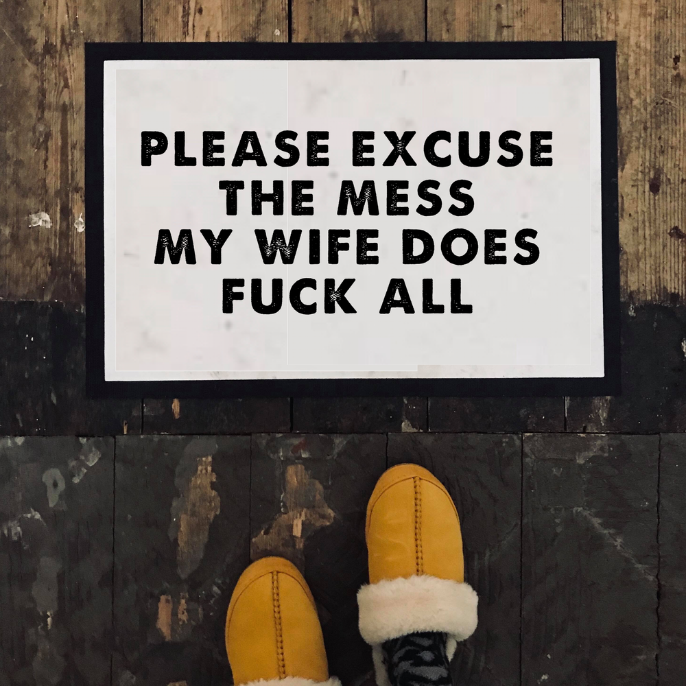 Wife Does Fuck All Door Mat #1 image
